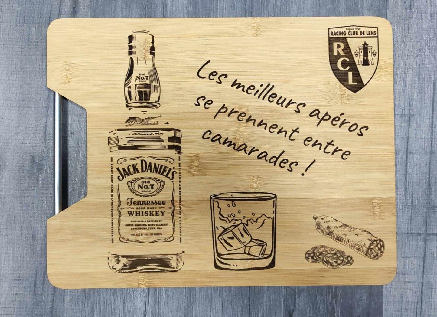 Planche apéro avec barre de fer
