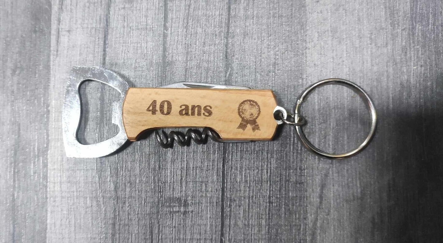 Porte clef 3en1 tire bouchon