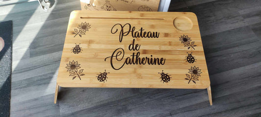 Plateau ordi pour lit