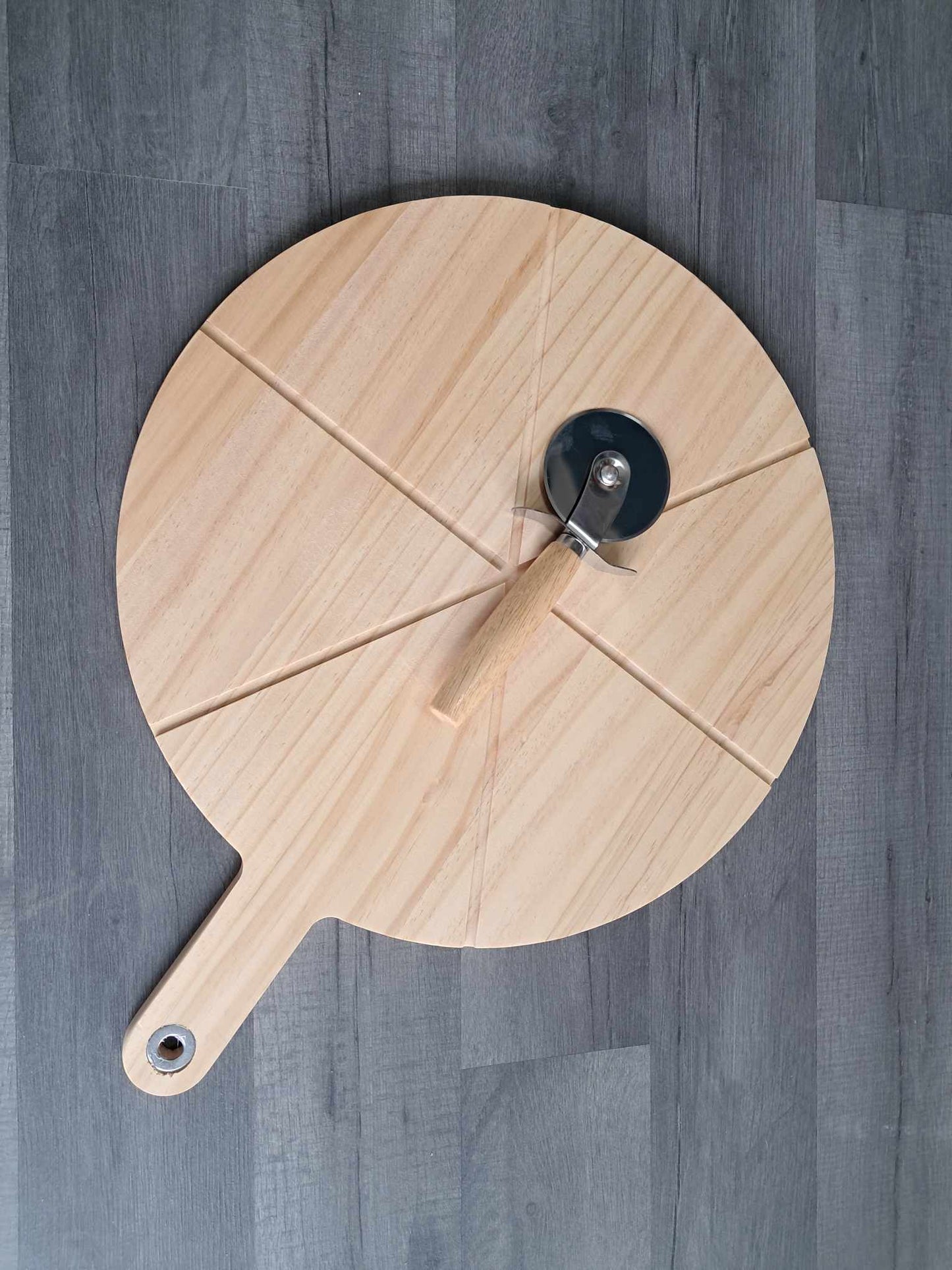 Planche pizza bois roulette crémaillère