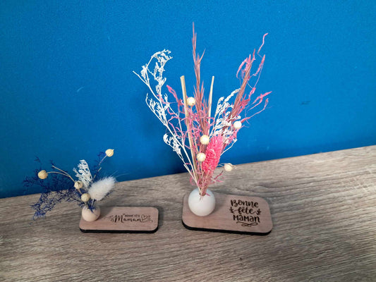 Décoration bois et fleurs mamans fêtes