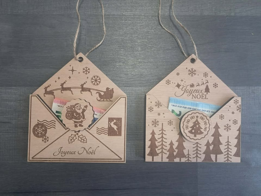 Porte carte cadeau Noël anniversaire Mariage