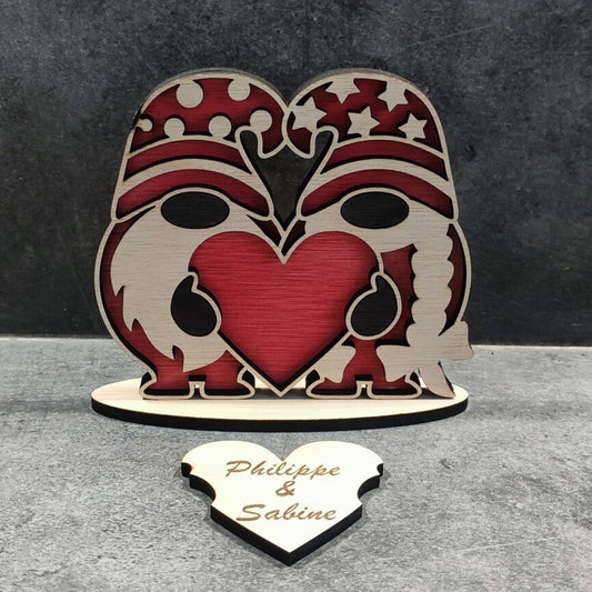 Gnomes avec prénoms sur pied