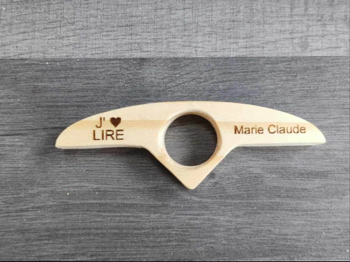 Marque page avec le pouce