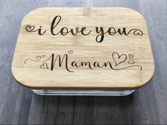 Plat en verre avec couvercle