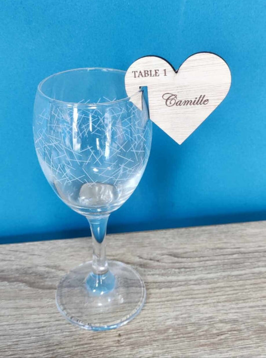 Marque place pour verre