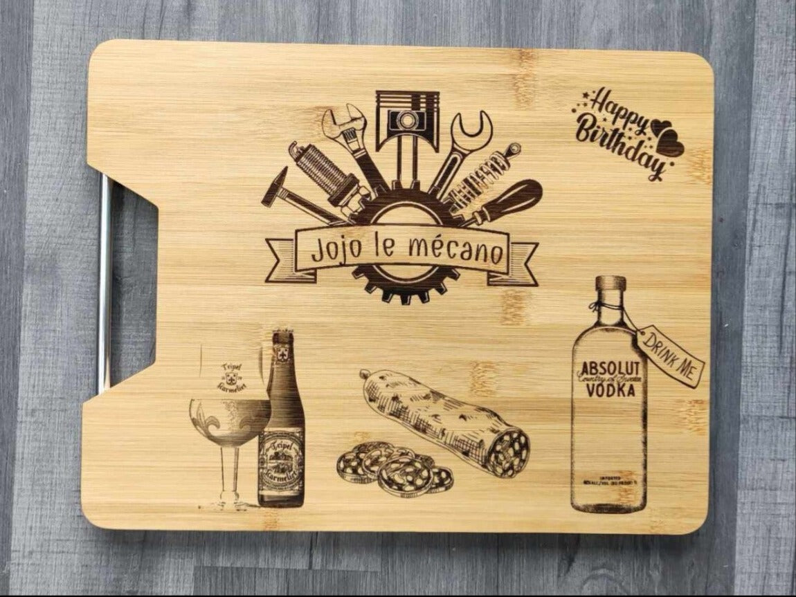 Planche apéro avec barre de fer