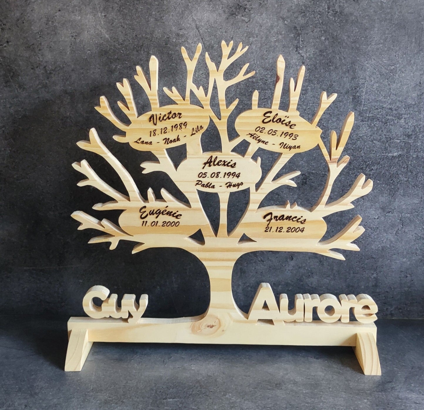 Arbre de vie avec bulles et prénoms