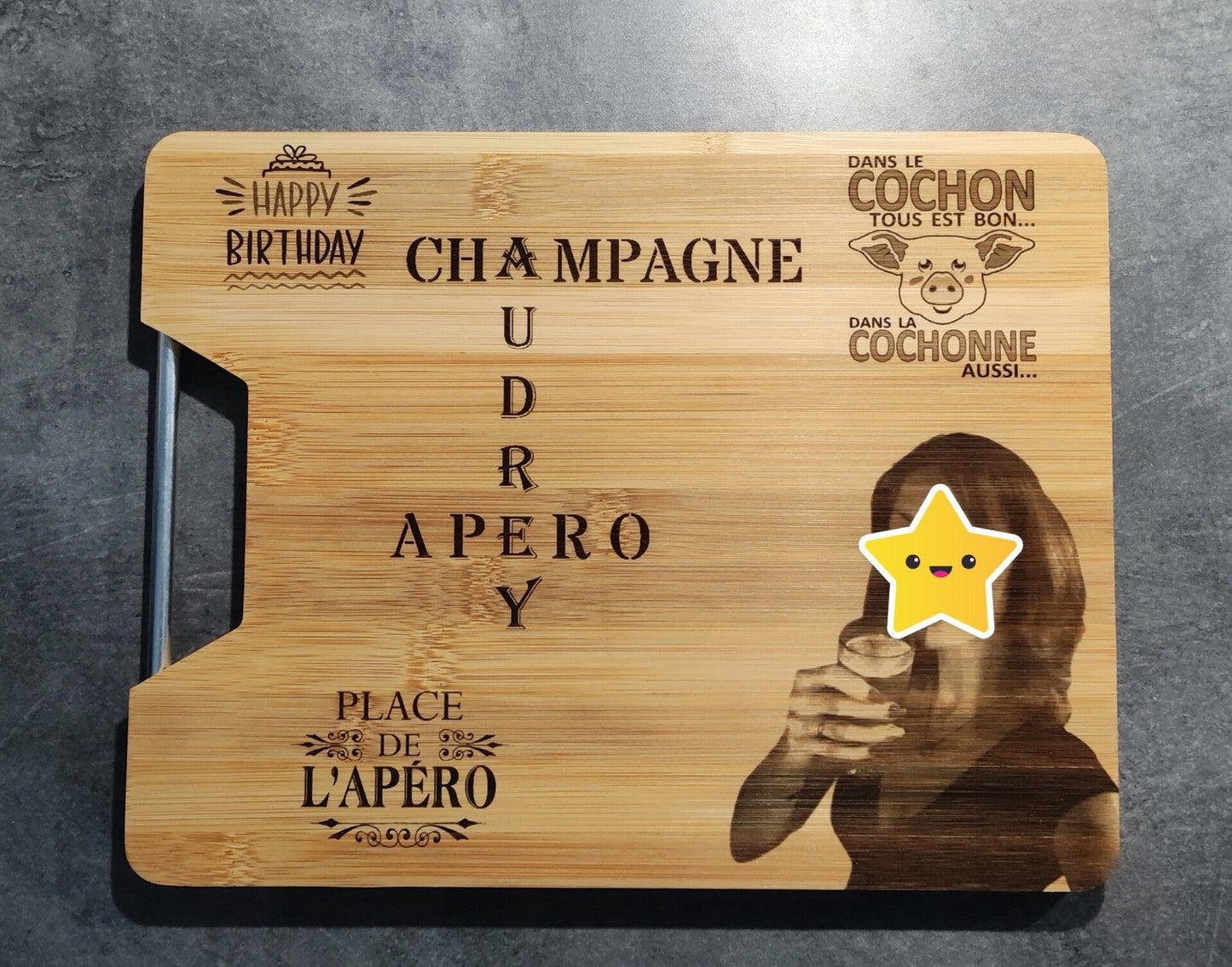 Planche apéro avec barre de fer