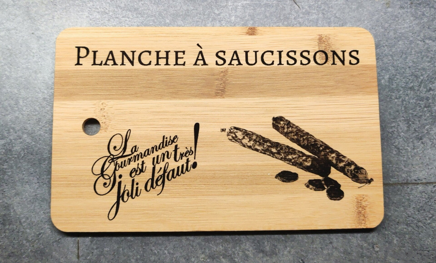 Planche à saucisson (avec trou)
