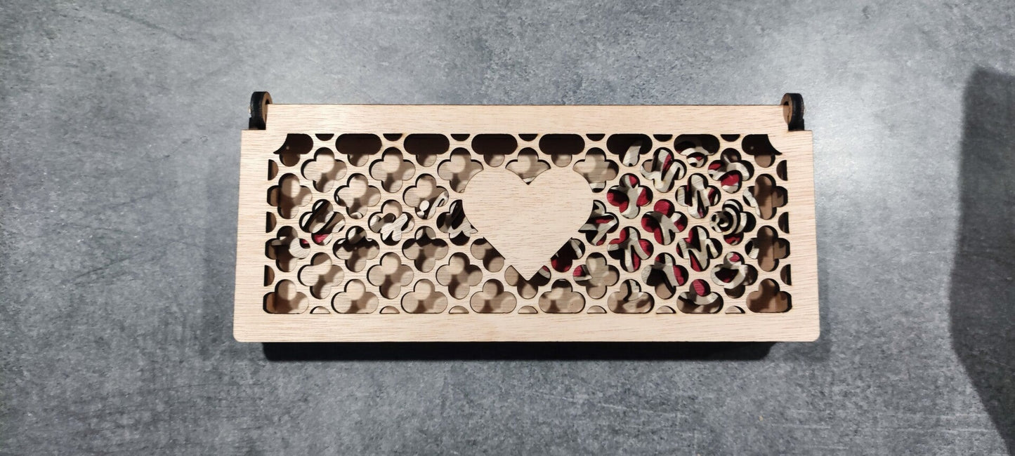 Rose avec coffret bois