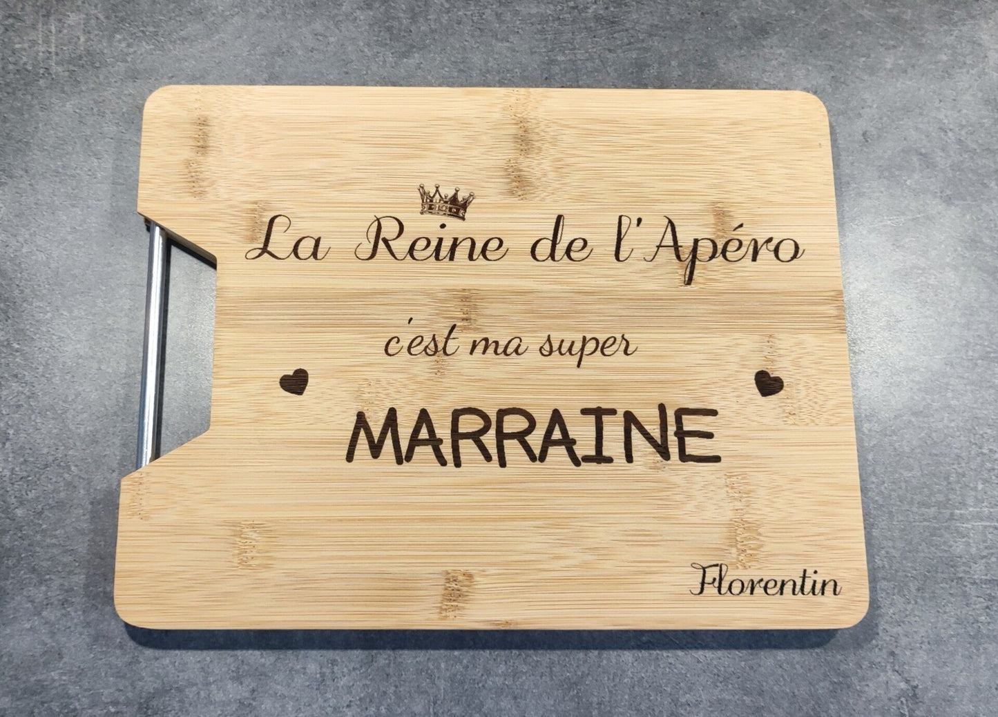 Planche apéro avec barre de fer