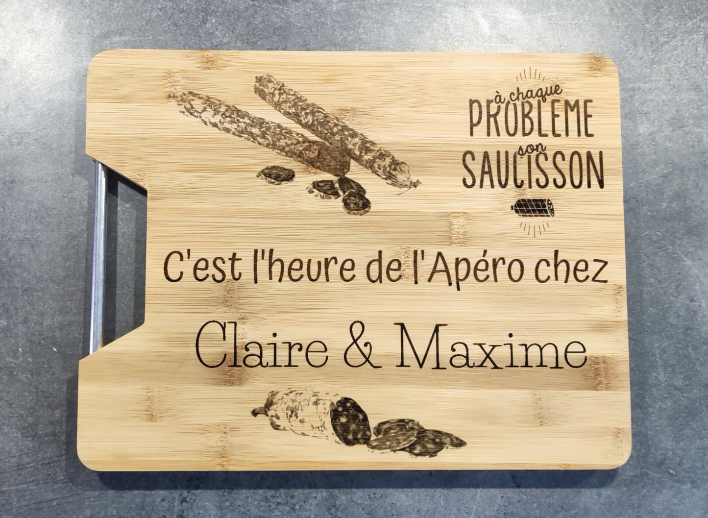 Planche apéro avec barre de fer