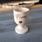 Coquetier Pâques cadeaux oeuf en bois personnalisable