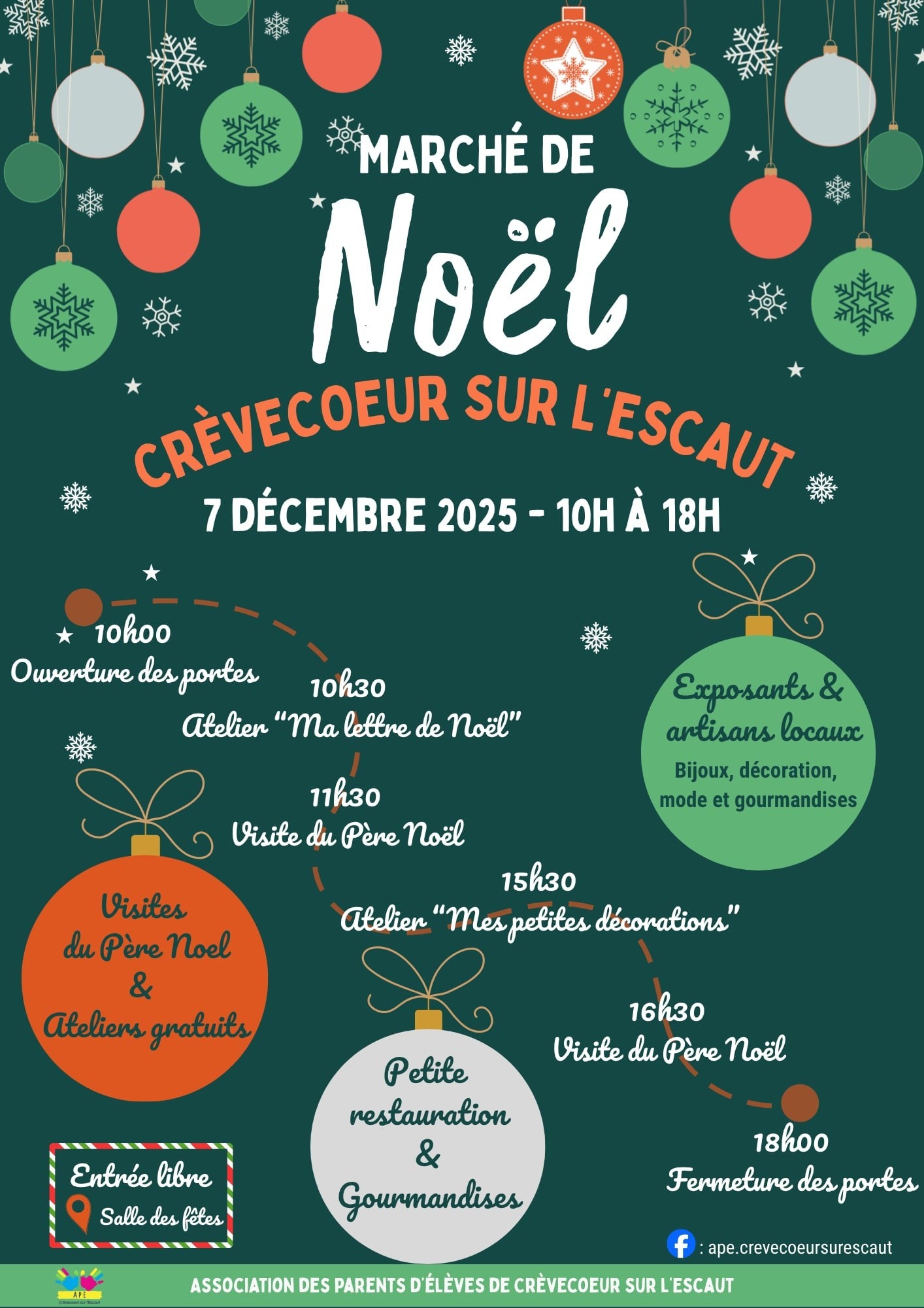 Marché de Noël APE Crevecoeur personnalisation bois