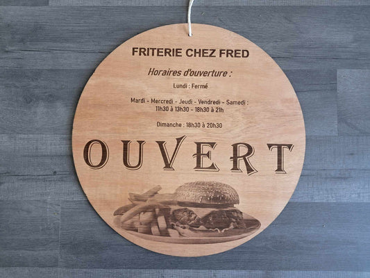 Magasin ouvert fermé sur-mesure