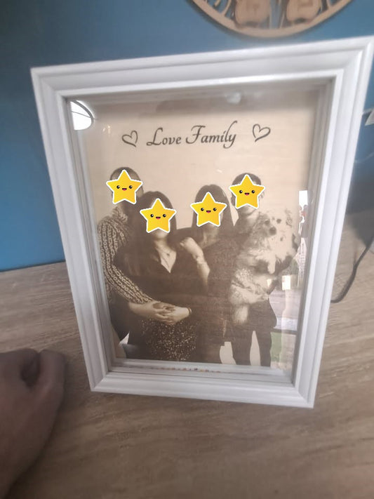 Famille photo cadre eclairage