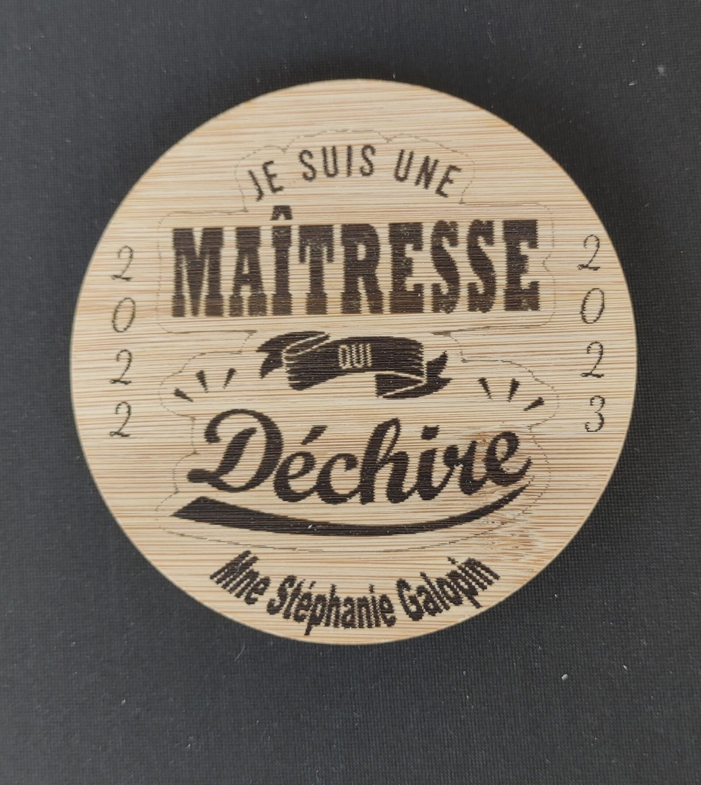 Dessous de verres cadeaux enseignants écoles en bois