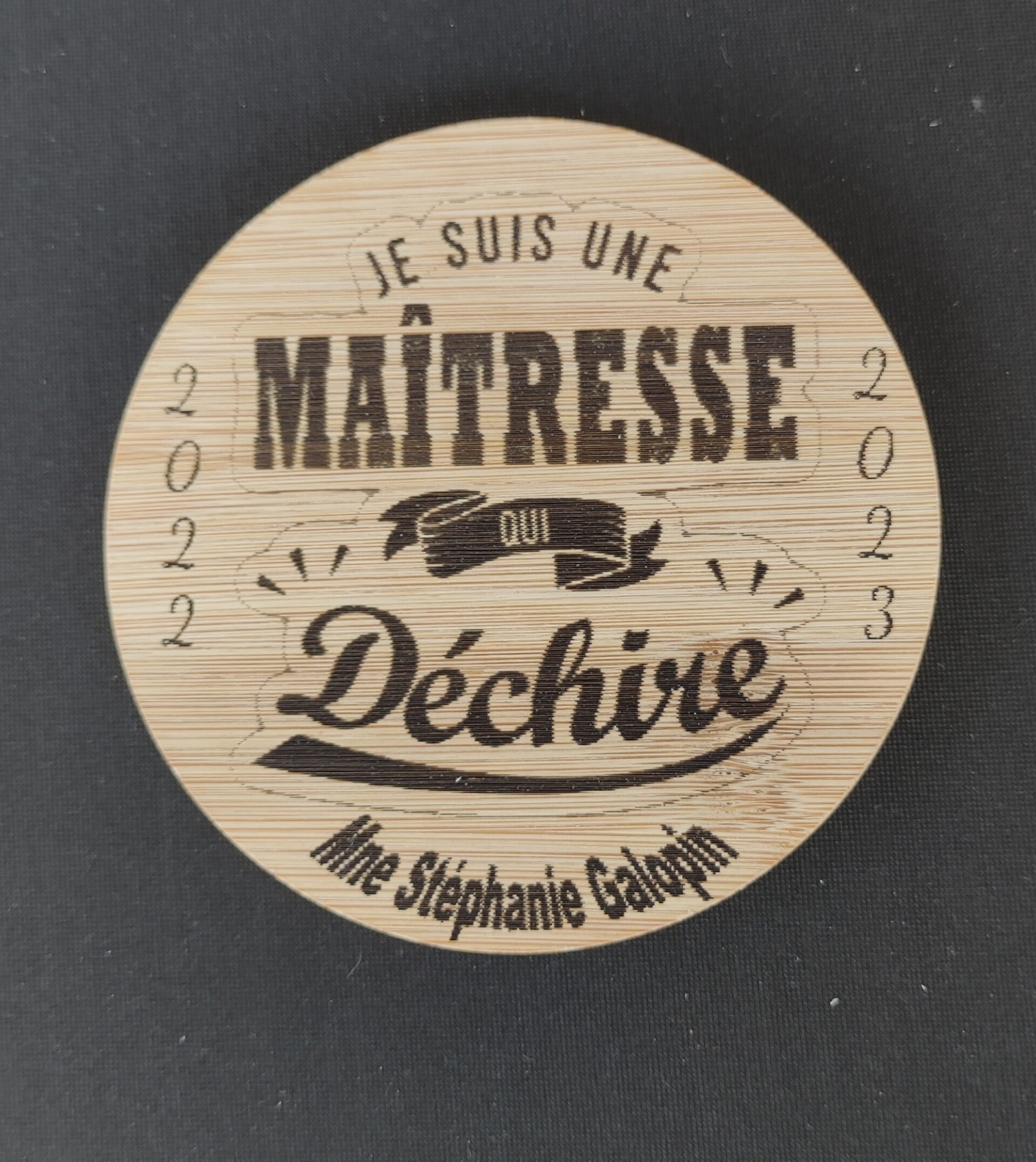 Dessous de verres cadeaux enseignants écoles en bois