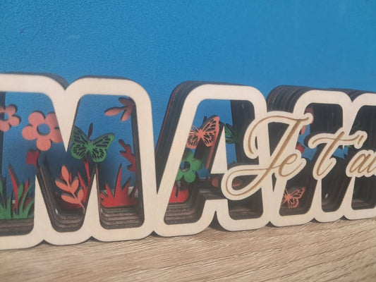 maman je t'aime bois