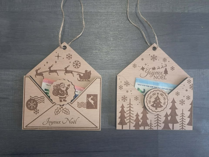 Porte carte cadeau Noël anniversaire Mariage