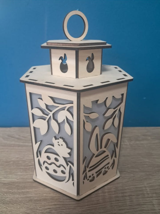 lanterne en bois paques